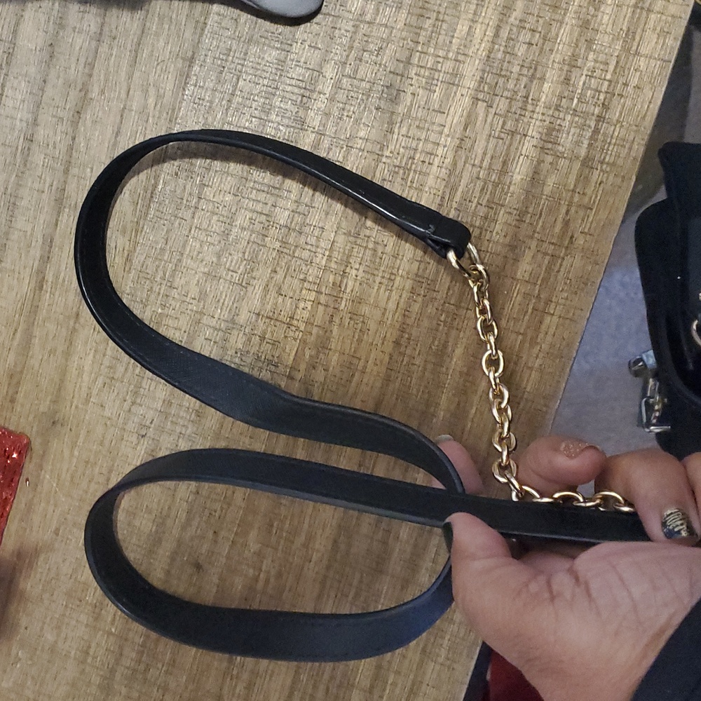 Henri Bendel Black Crossbody Bag with Gold Chain - Picture 14 of 14
